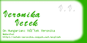 veronika vetek business card